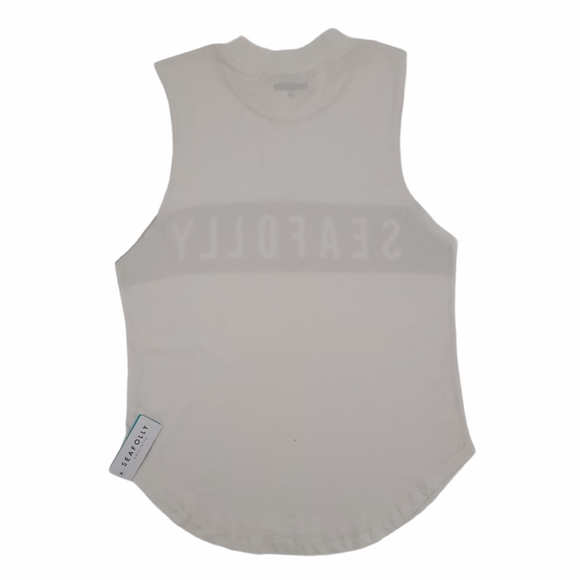Seafolly White Modern Love Muscle Tank Size Small - Picture 3 of 5